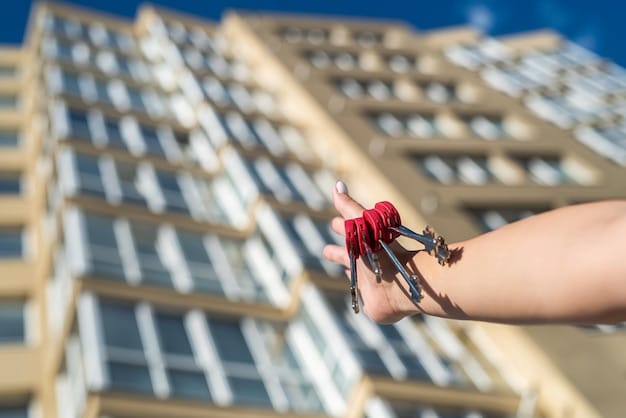 A close-up of hands working on a solar panel installation, with a blurred background of a residential neighborhood.