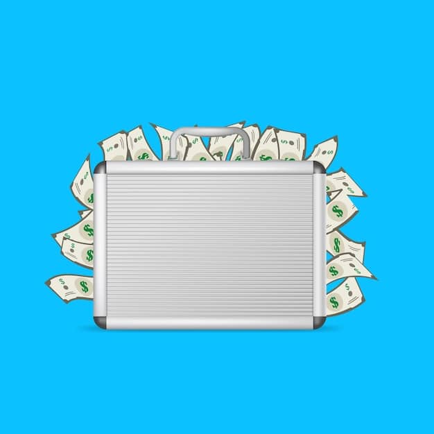 A digital illustration representing payroll taxes. It shows a stack of US dollar bills with a percentage symbol overlayed, and a calculator on the side, symbolizing financial calculation. The background is a blurred image of a worker, indicating the hard labor and contributions of workers to the Social Security system