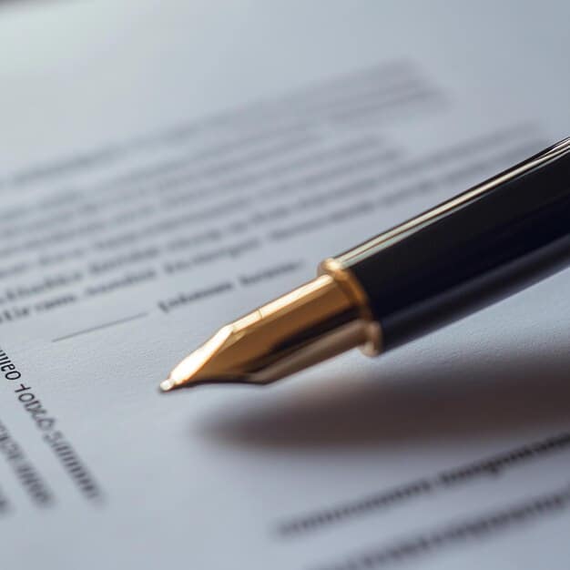 A close-up photograph of a document with the words 