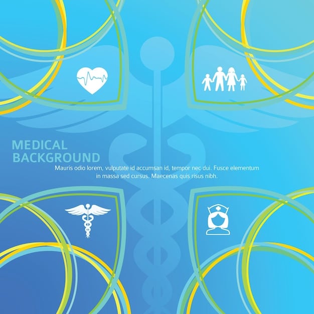 A diverse group of people standing side-by-side, with a graphic overlay of healthcare icons such as a heart, a stethoscope, and a caduceus, symbolizing accessible and inclusive healthcare.
